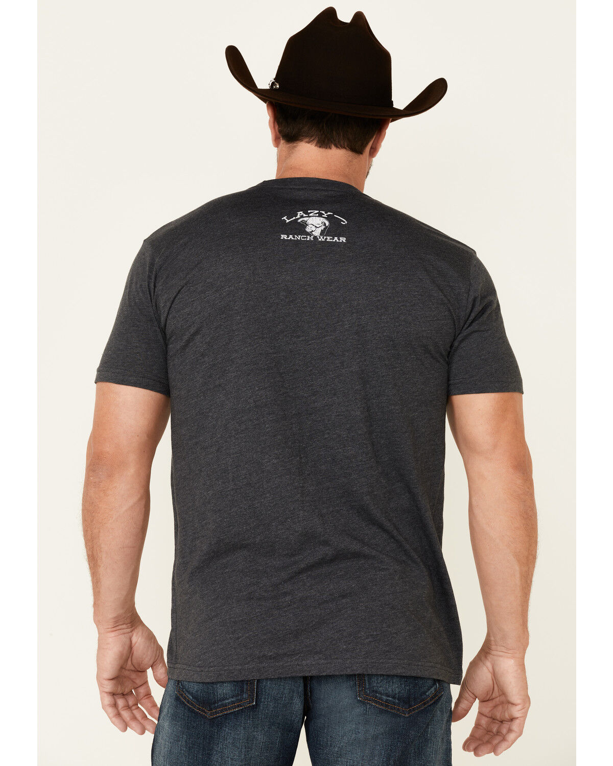 Image #4 - Lazy J Ranch Men's Charcoal Mexico Flag Elevation Graphic Short Sleeve T-Shirt, Charcoal, hi-res