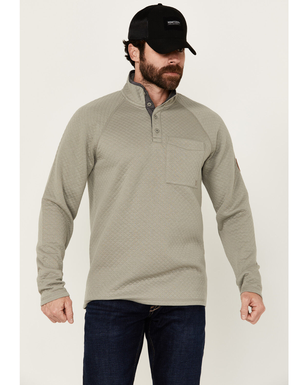 Image #1 - Brothers and Sons Men's Uinta Quilted Pullover, Medium Grey, hi-res