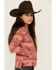 Image #2 - Cruel Girl Girls' Southwestern Print Hoodie, Pink, hi-res