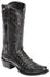 Image #1 - Lucchese 1883 Charles Croc Belly Western Boots - Square Toe, Black, hi-res