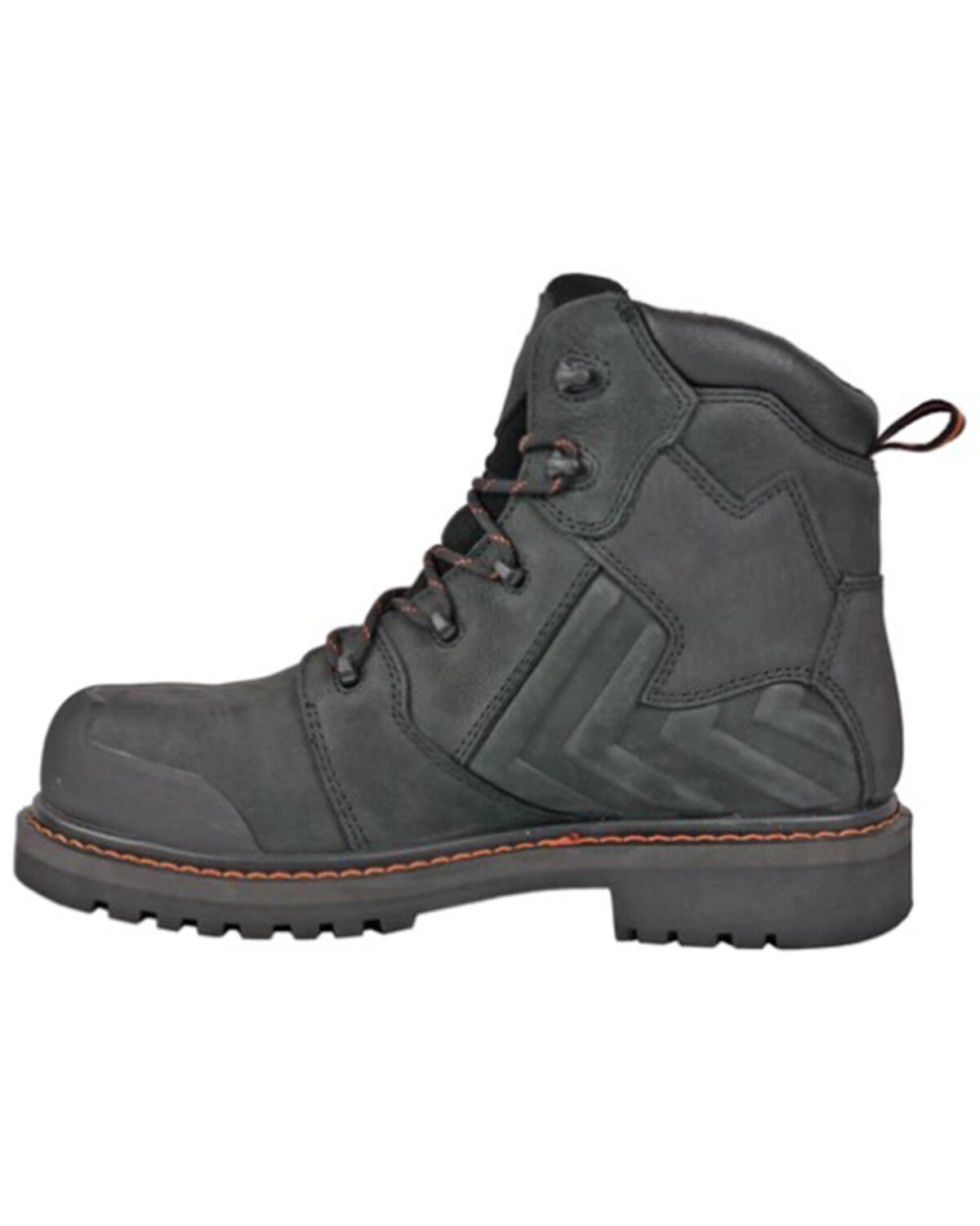 Image #3 - Hoss Men's Bronc 6" Lace-Up Waterproof Work Boots - Composite Toe, Black, hi-res