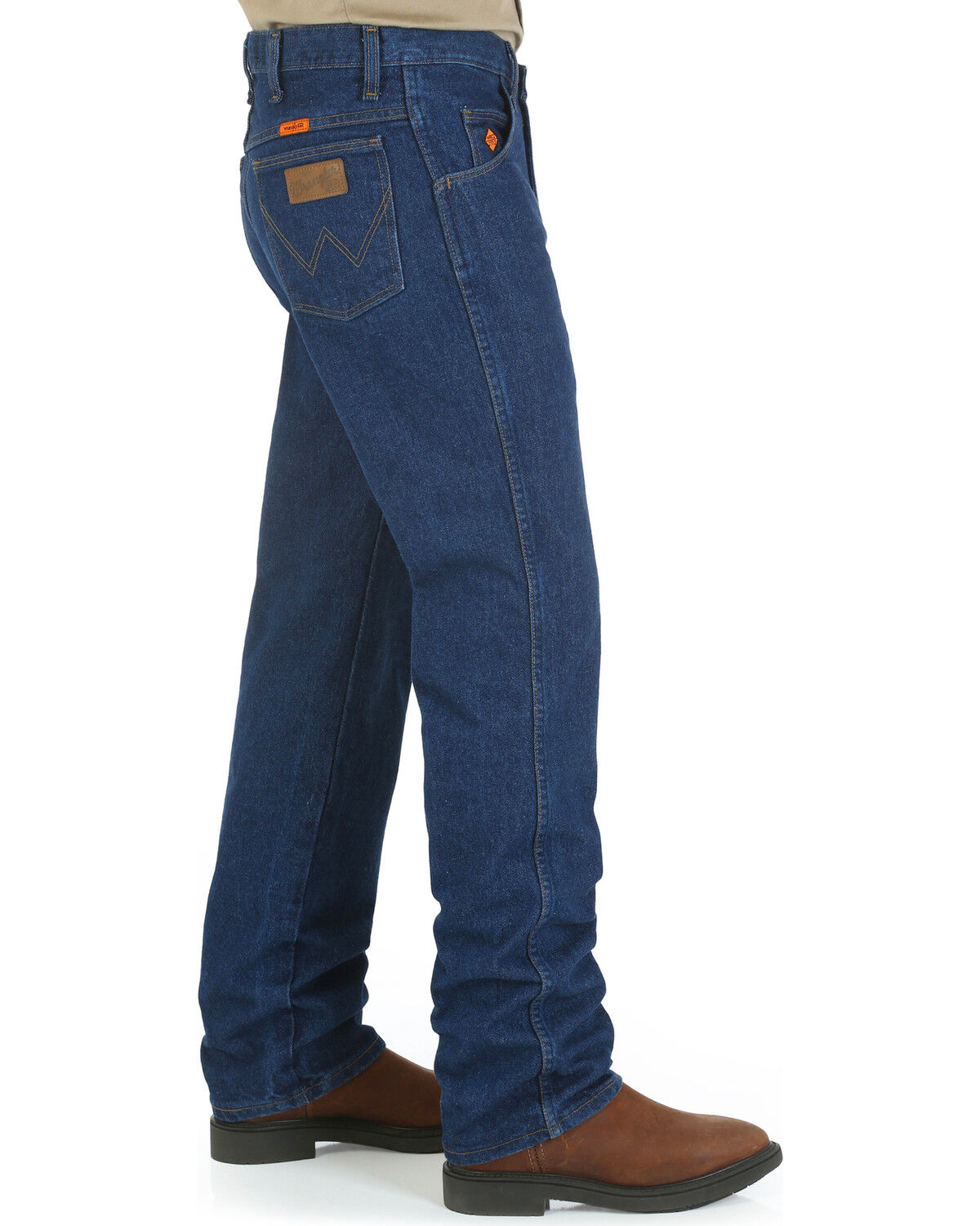Image #2 - Wrangler Men's FR Slim Fit Straight Jeans, Indigo, hi-res