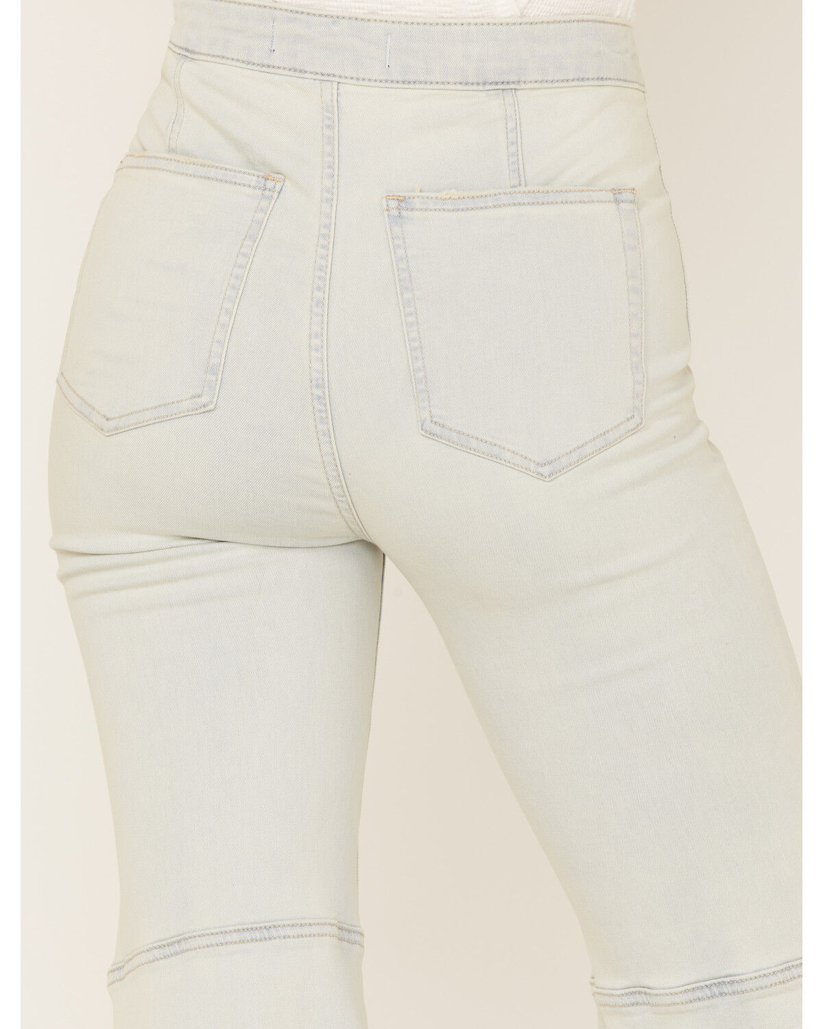 Image #4 - Free People Women's Light Wash High Rise Youthquake Cropped Flare Jeans, Light Wash, hi-res