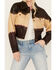 Image #3 - Cleo + Wolf Women's Ombre Cropped Leather Jacket , Sage, hi-res