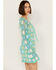Image #2 - Show Me Your Mumu Women's Floral Print Long Sleeve Mini Coverup Dress, Blue, hi-res
