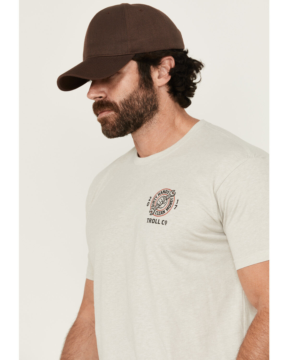 Image #3 - Troll Co Men's DHCM Wrencher Short Sleeve Graphic T-Shirt, Sand, hi-res