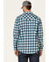 Image #4 - Cody James Men's FR Plaid Print Long Sleeve Work Shirt, Teal, hi-res