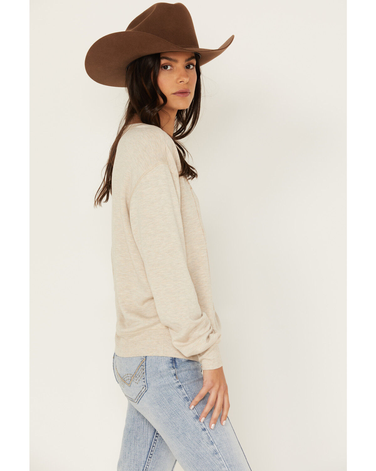 Image #2 - Idyllwind Women's Wild West Graphic Sweatshirt, Oatmeal, hi-res