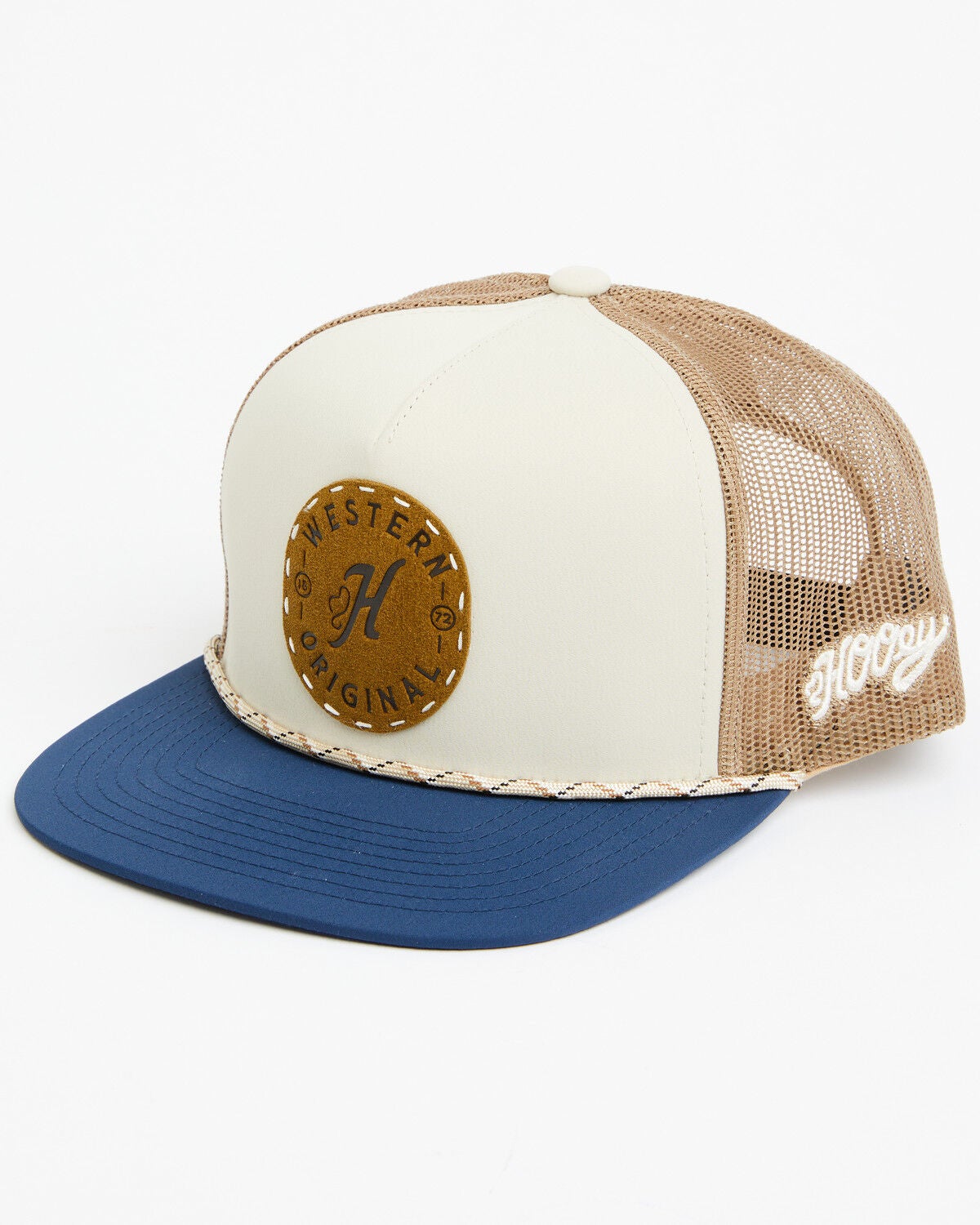 Hooey Men's Spur Trucker Cap, Cream, hi-res