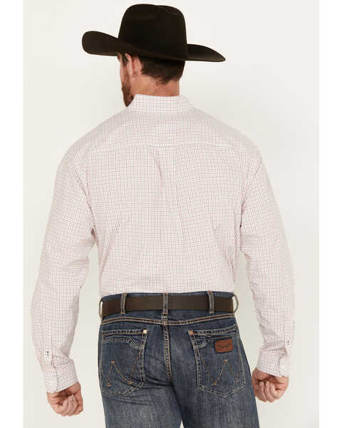 Image #4 - Cinch Men's Plaid Print Long Sleeve Button-Down Western Shirt - Big, White, hi-res