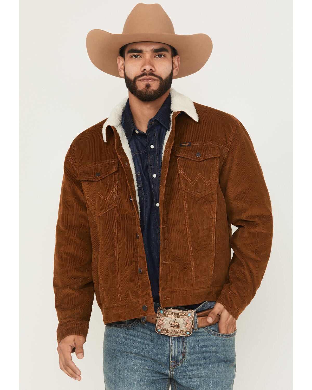 Wrangler Men's Corduroy Sherpa Lined Trucker Jacket Sheplers