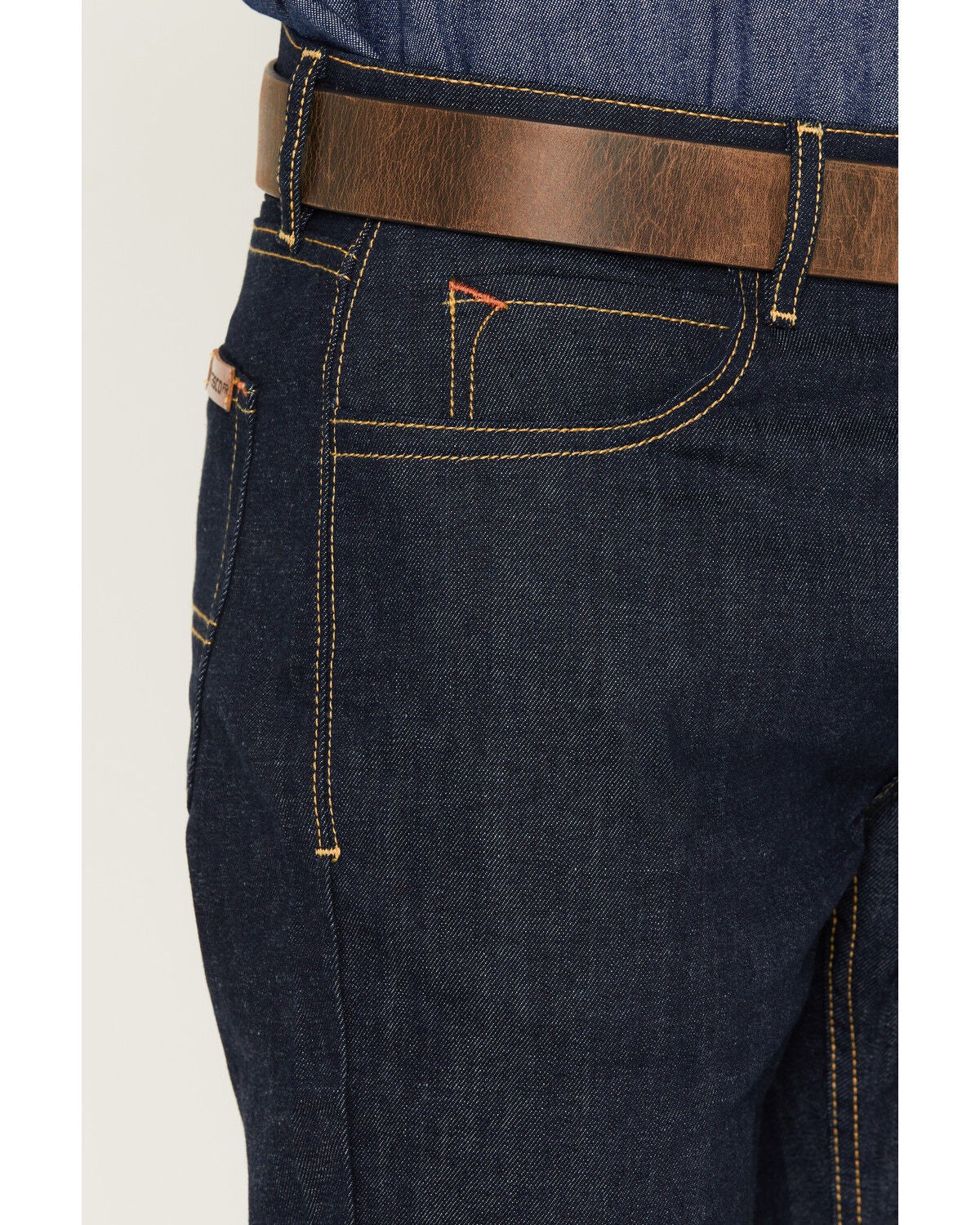 Image #2 - Rasco Men's FR Westex&reg; Bootcut Stretch Denim Jeans, Navy, hi-res