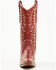 Image #4 - Circle G Women's Studded Western Boots - Snip Toe , Red, hi-res