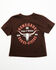 Image #1 - Cinch Toddler Boys' Range Riders Short Sleeve Graphic T-Shirt, Brown, hi-res