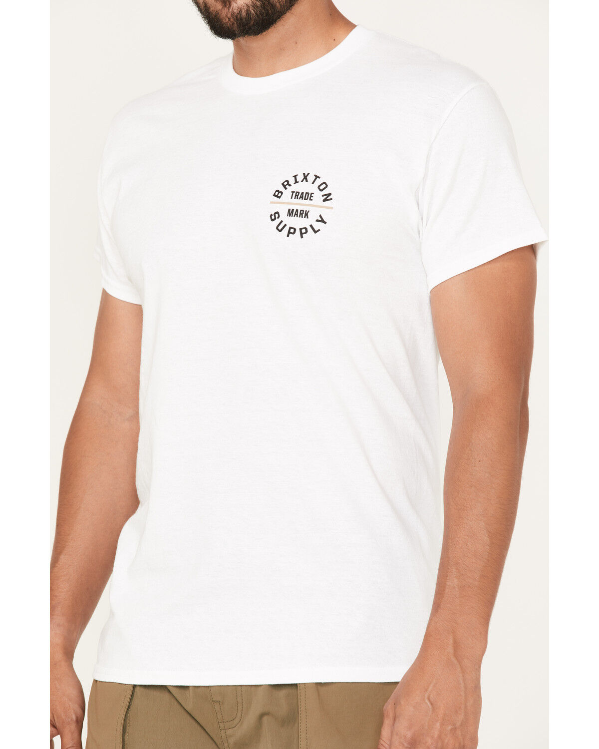Image #3 - Brixton Men's Oath V Logo Graphic T-Shirt, White, hi-res