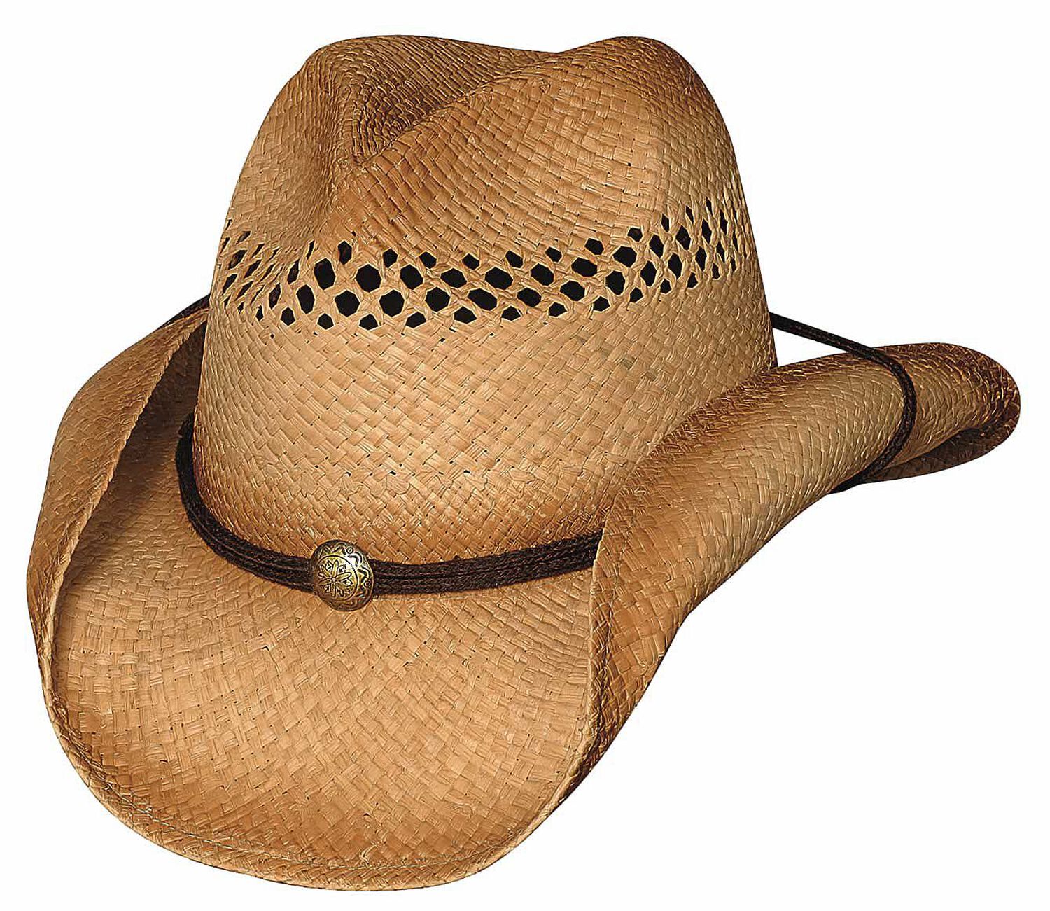 Image #1 - Bullhide Blaze Raffia Straw Cowboy Hat, Natural, hi-res