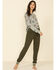 PJ Salvage Women's Thermal Sweatpants, Olive, hi-res
