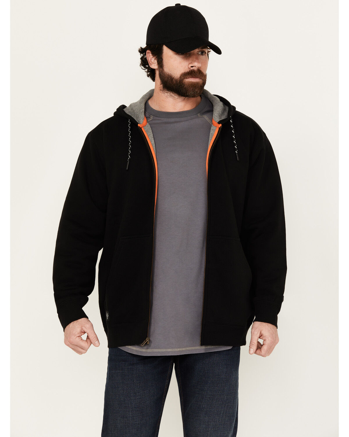Image #1 - Hawx Men's Zip Front Hooded Zip Jacket, Black, hi-res