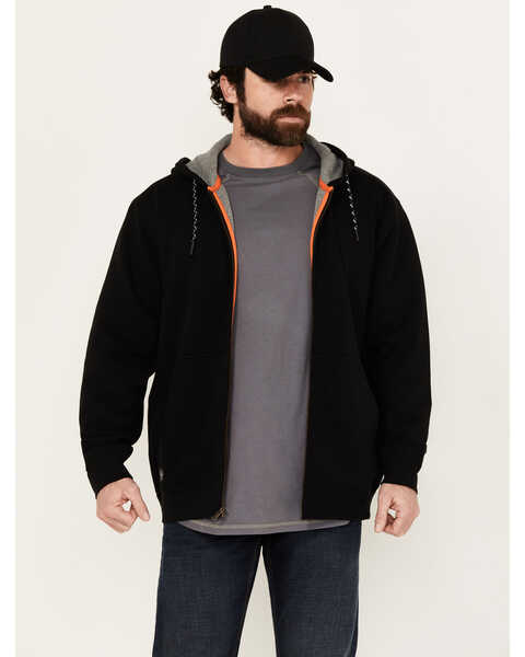 Image #1 - Hawx Men's Zip Front Hooded Zip Jacket , Black, hi-res