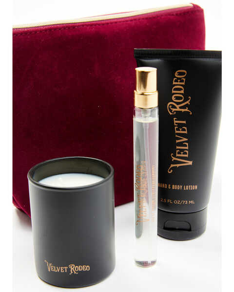 Image #2 - Idyllwind Women's Velvet Rodeo Candle, Lotion, and Fragrance Gift Set, Burgundy, hi-res