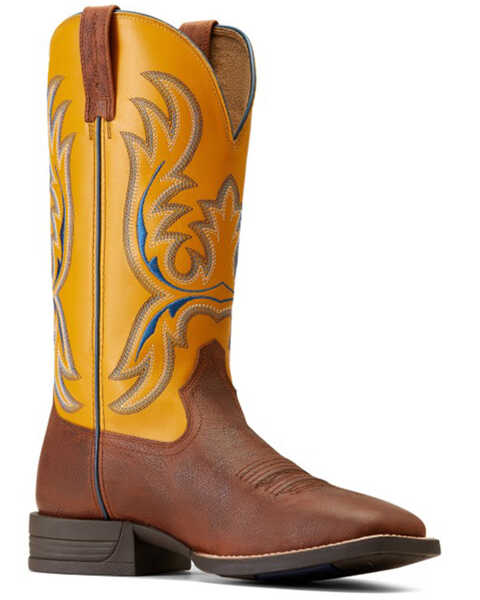Image #1 - Ariat Men's Bullhead Performance Western Boots - Broad Square Toe , Brown, hi-res
