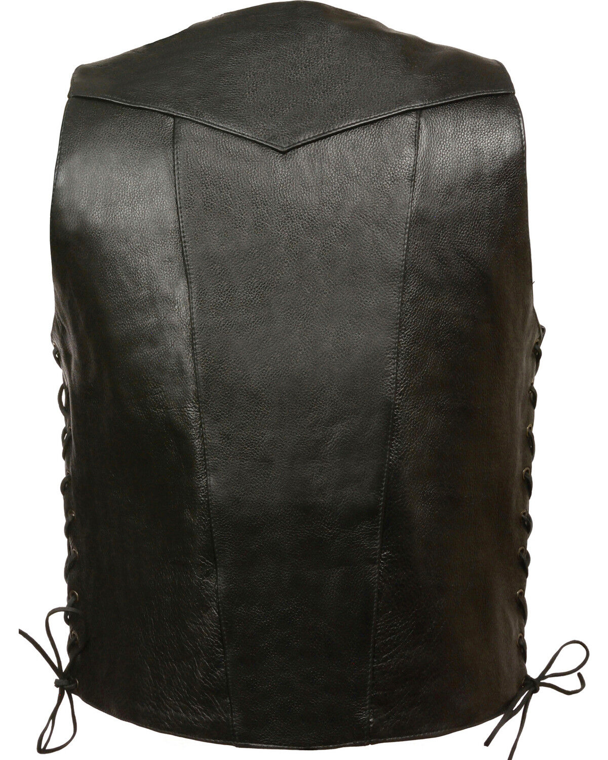 Image #2 - Milwaukee Leather Men's 10 Pocket Side Lace Vest - Big, Black, hi-res