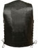 Image #2 - Milwaukee Leather Men's 10 Pocket Side Lace Vest - Big, Black, hi-res