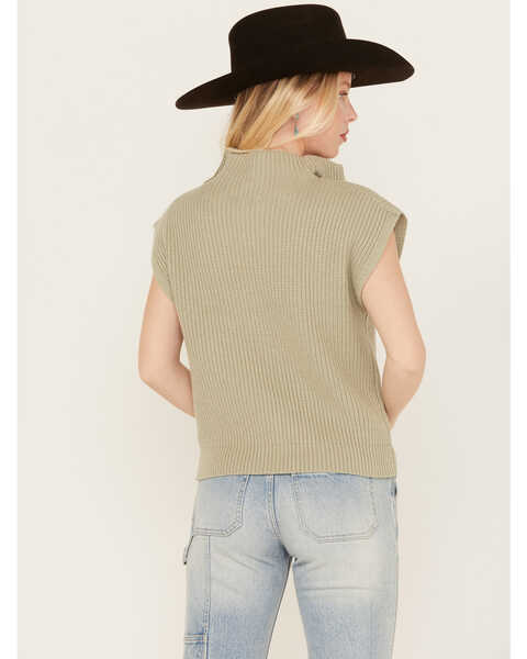 Image #4 - Revel Women's Quarter Zip Sweater Vest, Sage, hi-res