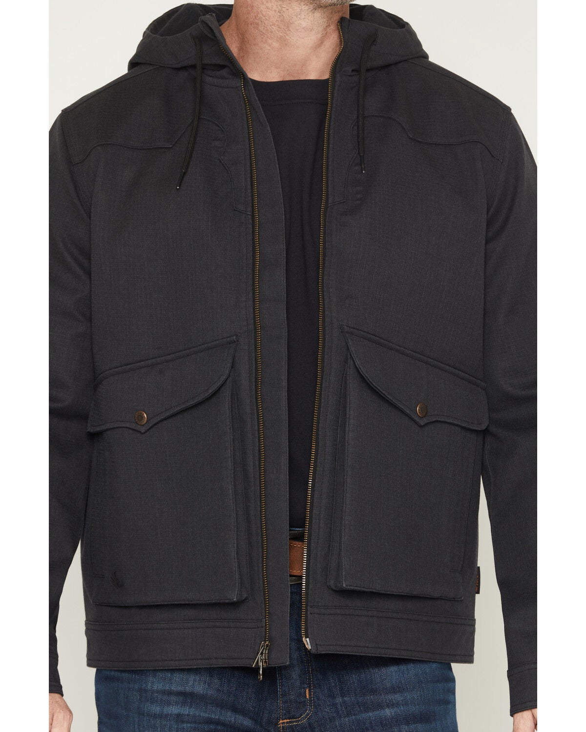 Image #3 - Cody James Men's FR Harrisburg Hooded Softshell Jacket, Black, hi-res