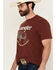 Image #2 - Wrangler Men's Boot Barn Exclusive Buffalo Logo Short Sleeve Graphic T-Shirt, Burgundy, hi-res