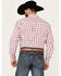 Image #4 - Ariat Men's Erick Plaid Print Long Sleeve Button-Down Performance Shirt, Pink, hi-res