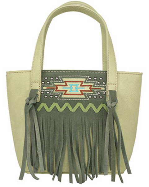 Image #1 - Montana West Women's Southwestern Collection Small Crossbody , Green, hi-res