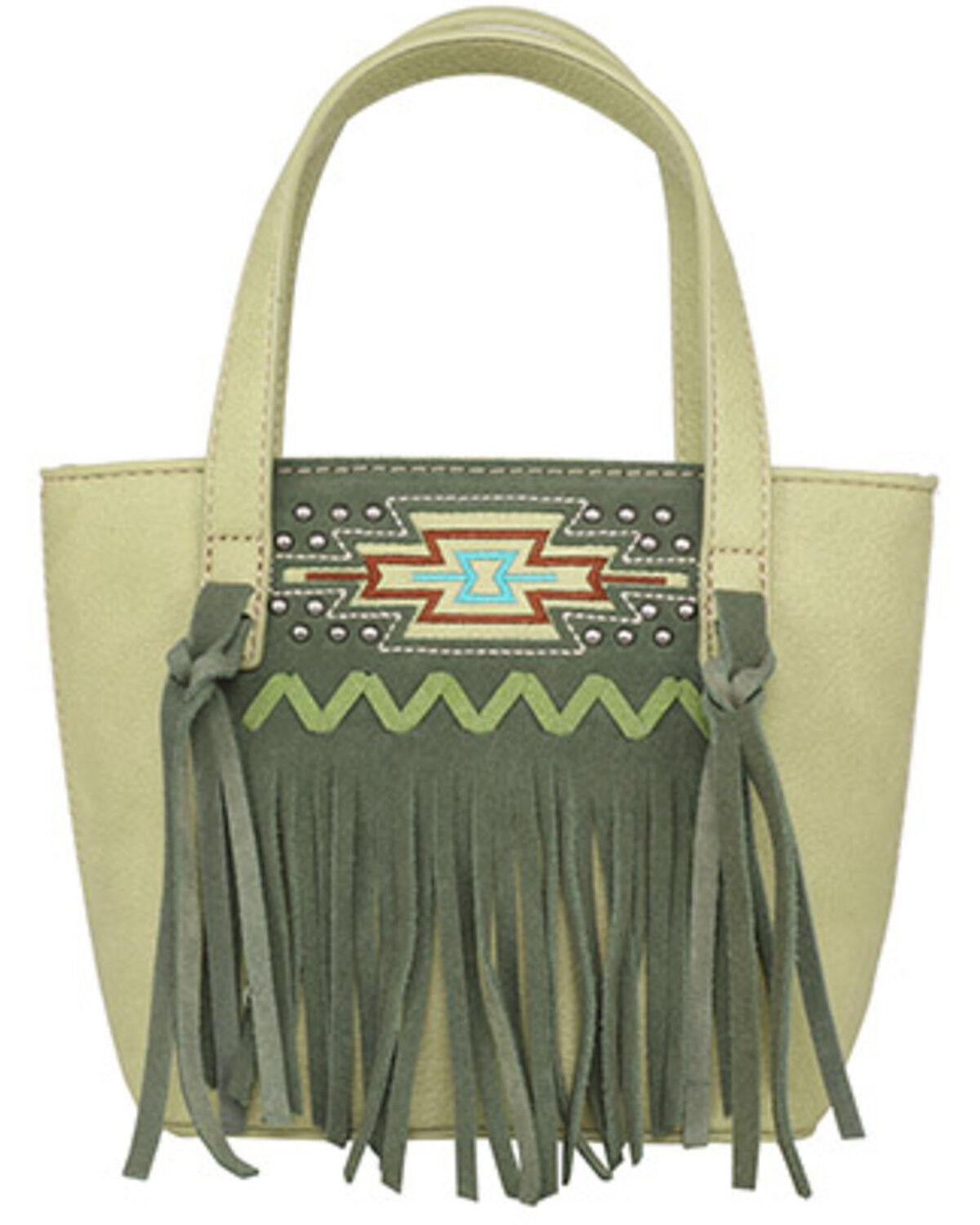 Image #1 - Montana West Women's Southwestern Collection Small Crossbody, Green, hi-res