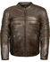 Image #1 - Milwaukee Leather Men's Brown Sporty Scooter Crossover Jacket, Brown, hi-res