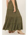 Image #4 - Angie Women's Tiered Maxi Skirt, Olive, hi-res