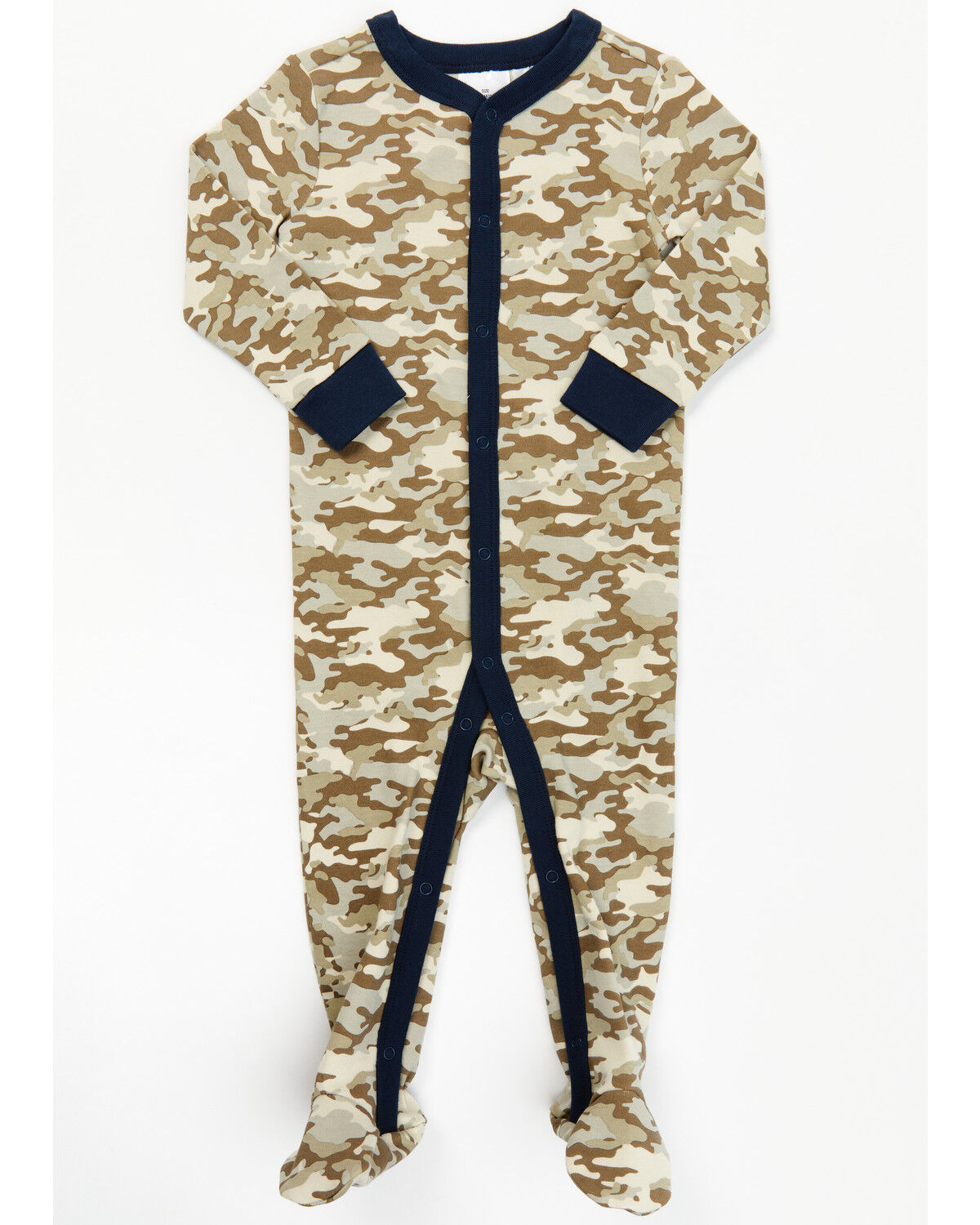 Image #2 - Boot Barn Infant Boys' Camo & USA Footed PJ Onesie Set - 2-piece, , hi-res
