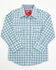 Image #1 - Rodeo Clothing Boys' Geo Print Long Sleeve Pearl Snap Western Shirt , White, hi-res