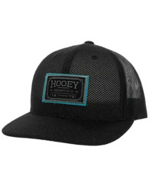 Image #1 - Hooey Boys' Doc Logo Patch Mesh Back Trucker Cap, Black, hi-res