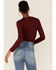 Image #3 - Moa Moa Women's Cinched Top, Burgundy, hi-res