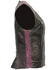 Image #1 - Milwaukee Leather Women's Lightweight Crinkle Snap Front Vest - 5X, Black/purple, hi-res