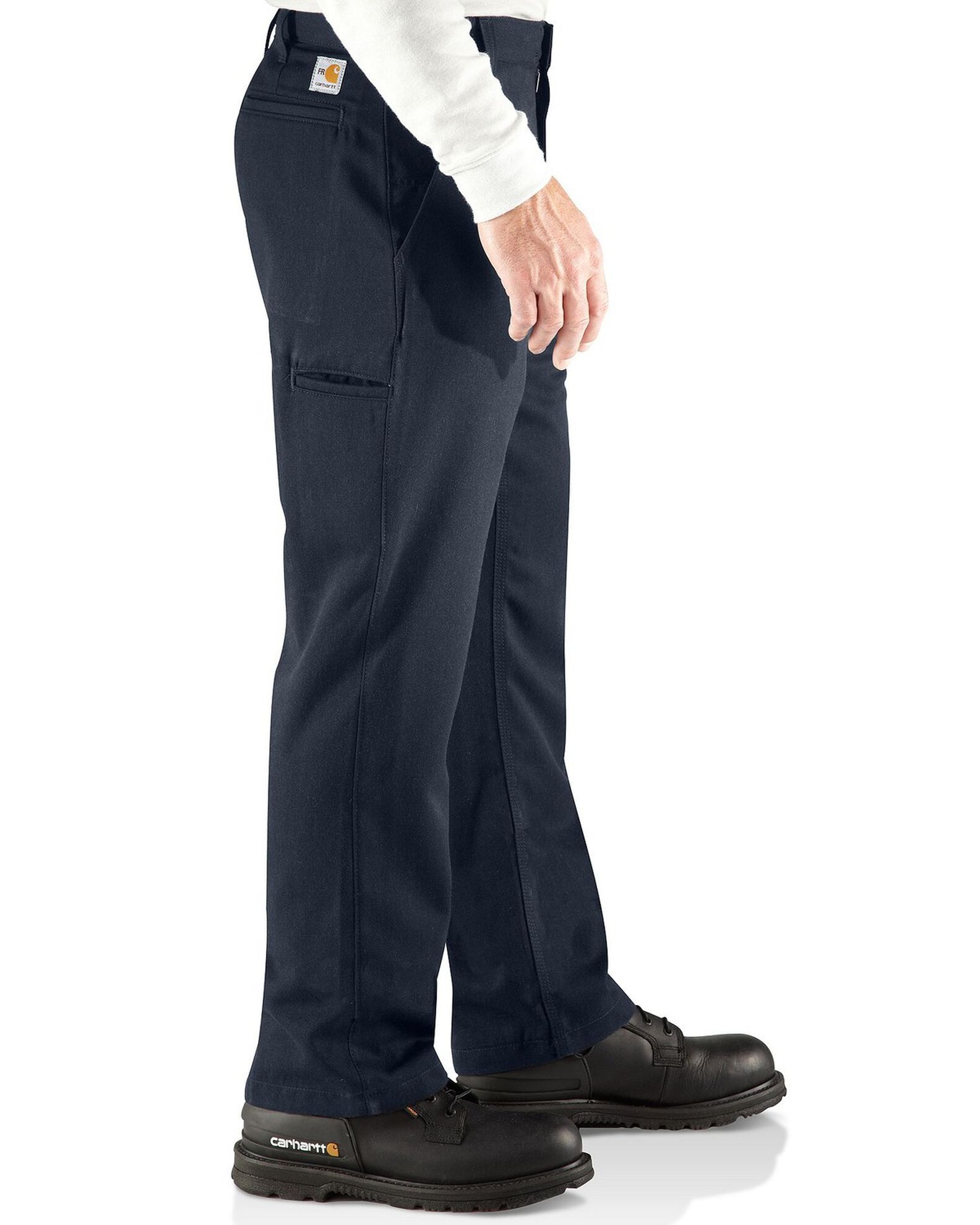 Image #2 - Carhartt Men's FR Work Pants, Navy, hi-res