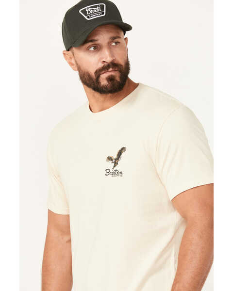 Image #3 - Brixton Men's Glacier Eagle Short Sleeve Graphic T-Shirt, Cream, hi-res