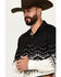 Image #2 - Rock & Roll Denim Men's Southwestern Print Long Sleeve Snap Stretch Western Shirt, Black, hi-res