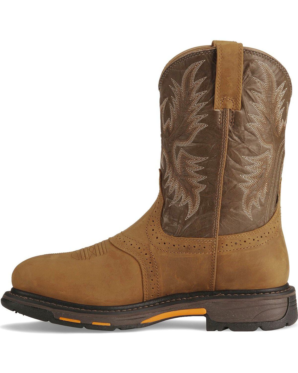 Image #3 - Ariat Men's H20 WorkHog® Work Boots - Soft Toe, Aged Bark, hi-res