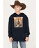 Image #1 - Cody James Boys' West Hooded Sweatshirt, Navy, hi-res
