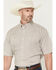 Image #2 - George Strait by Wrangler Men's Floral Geo Print Short Sleeve Button-Down Stretch Western Shirt - Tall, Brown, hi-res