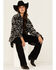 Image #1 - Fornia Women's Plaid Print Shacket, Black, hi-res