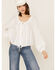 Revel Women's Crochet Blouse, White, hi-res