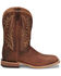 Tony Lama Men's Worn Goat Leather Americana Western Boots - Broad Square Toe, Tan, hi-res