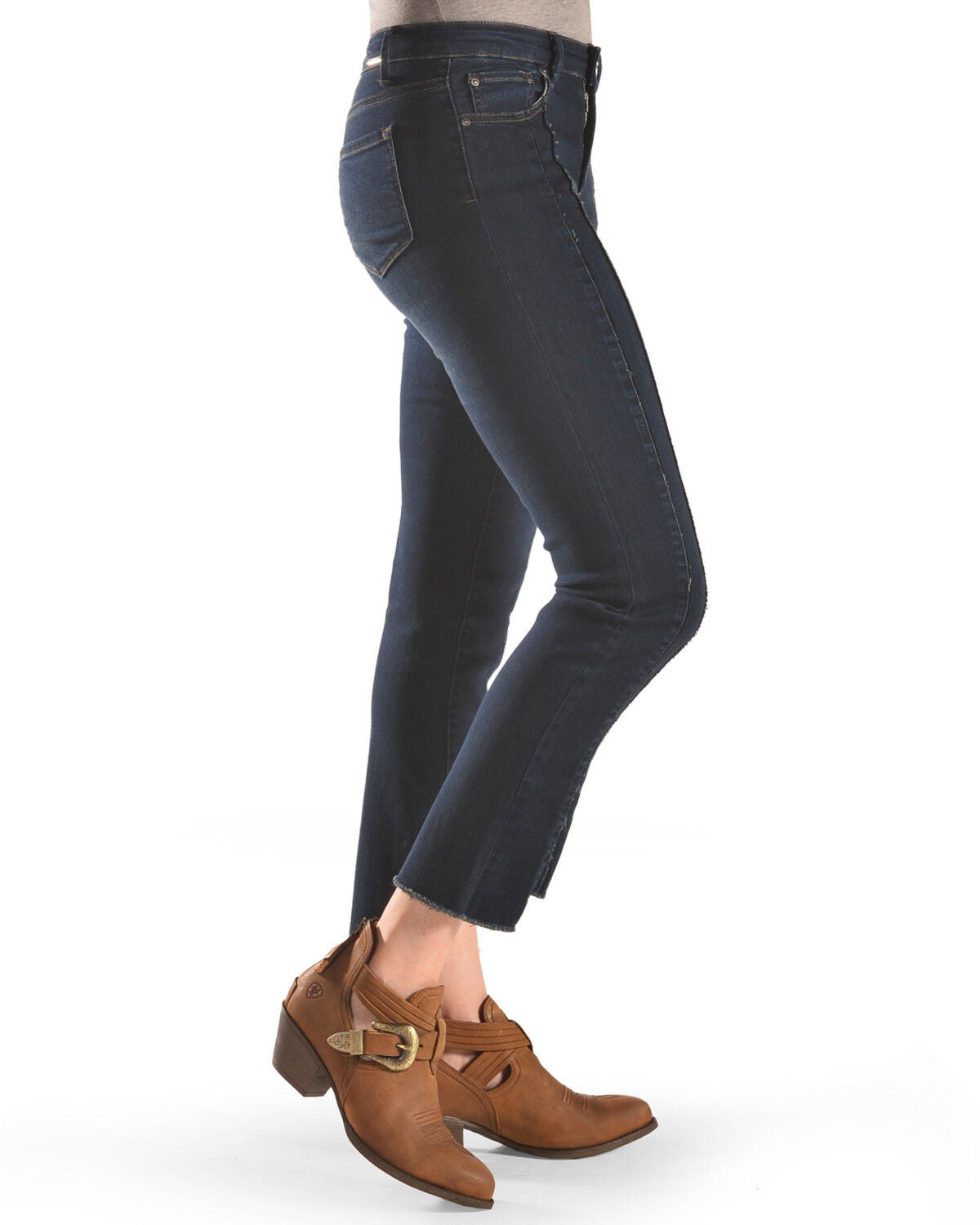 women's step hem jeans